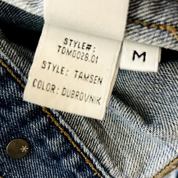 Tularosa Tamsen Distressed Denim Jacket Blue Medium Revolve EUC - Picture 9 of 12